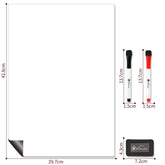 Vinsani A3 Whiteboard w/ 2 Markers and Eraser 0000140 Vinsani